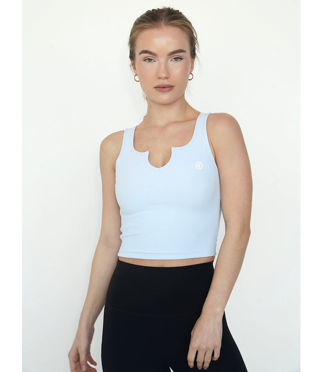 I Am Self Love Ribbed Quick-Dry Butter Baby Blue Tank
