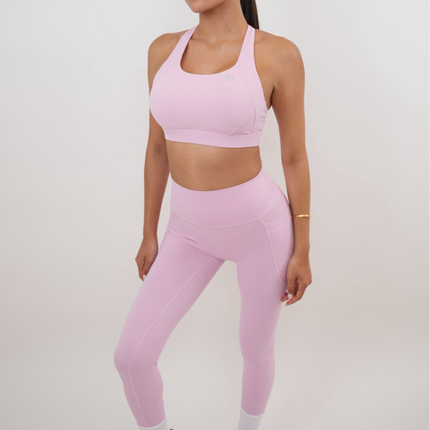 I Am Glowing Pink Blossom Quick Dry Butter Legging