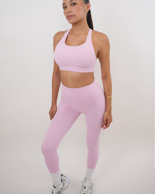 I Am Glowing Pink Blossom Quick Dry Butter Legging
