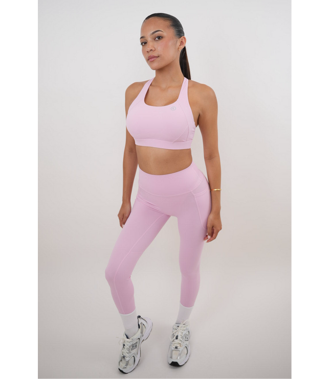 I Am Glowing Pink Blossom Quick Dry Butter Legging