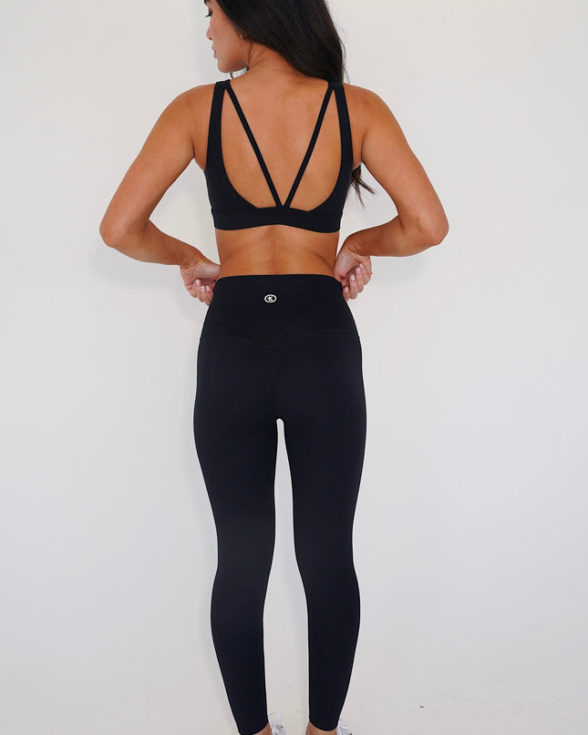 I am Beautifully Radiant Quick Dry Black Sports Bra