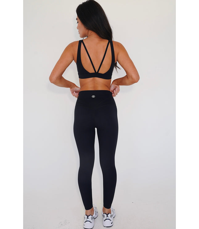 I am Beautifully Radiant Quick Dry Black Sports Bra