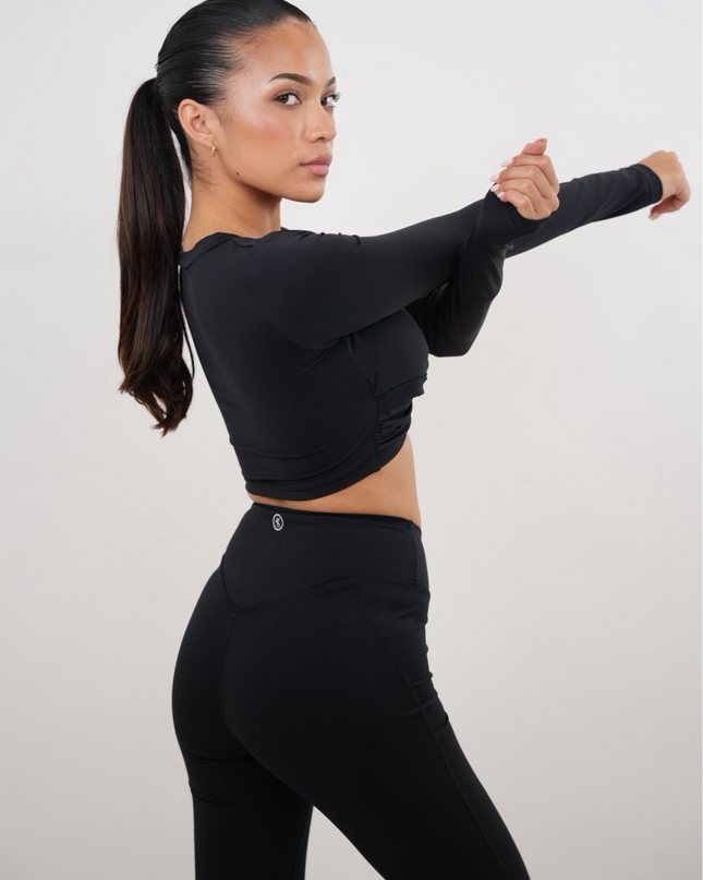 I Am Present Black Elegant Top