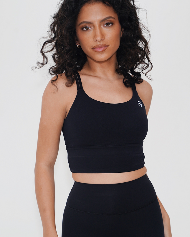 I Am Confident Black Cropped Tank