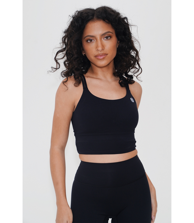 I Am Confident Black Cropped Tank