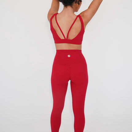 I am Beautifully Radiant Quick Dry Red Sports Bra
