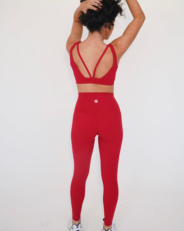I am Beautifully Radiant Quick Dry Red Sports Bra