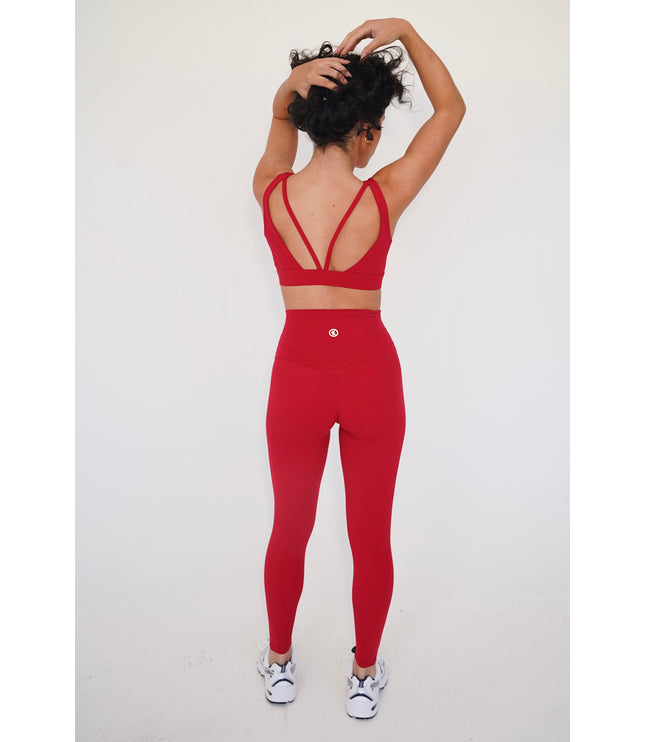I am Beautifully Radiant Quick Dry Red Sports Bra