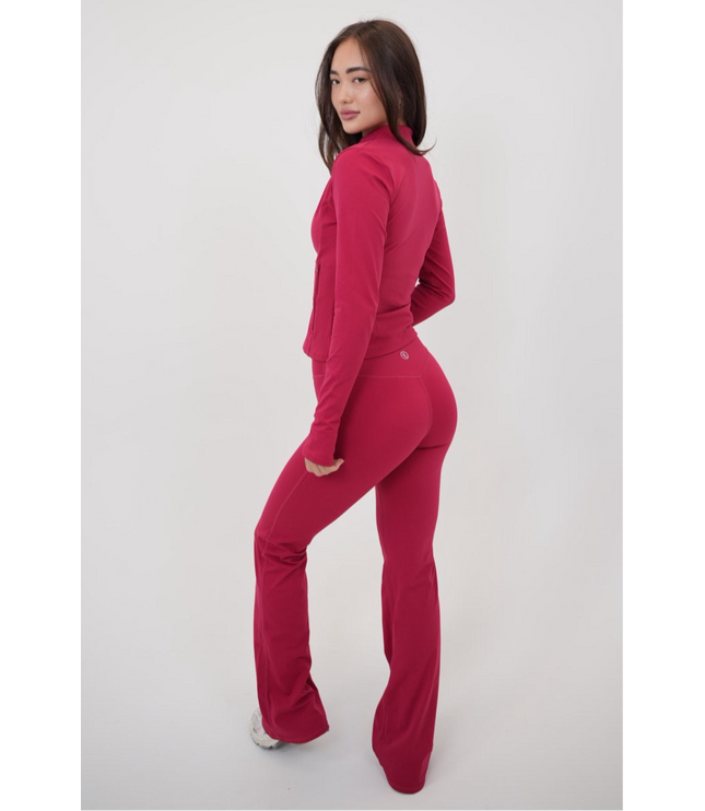 I Live in Luxury Red Flare Pant