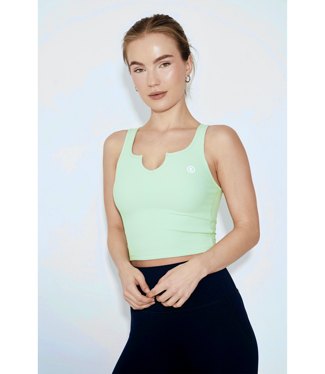 I Am Self Love Ribbed Quick-Dry Butter Mint Green Tank
