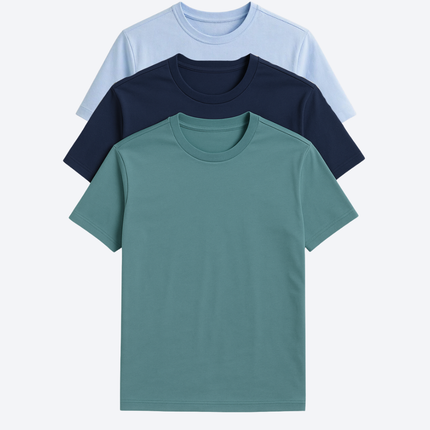 Buki Cinqo Tech Tee 3-Pack - French Blue/Blue Night/Blue Grey