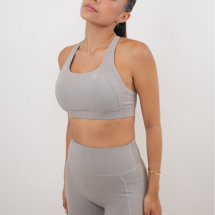 I Am Glowing Frosty Gray Quick Dry Butter Bra