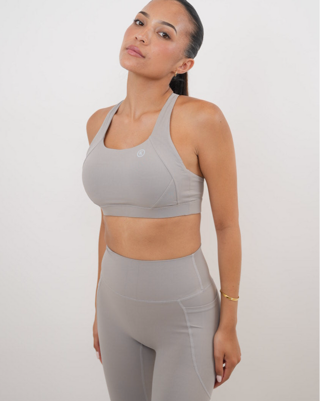 I Am Glowing Frosty Gray Quick Dry Butter Bra