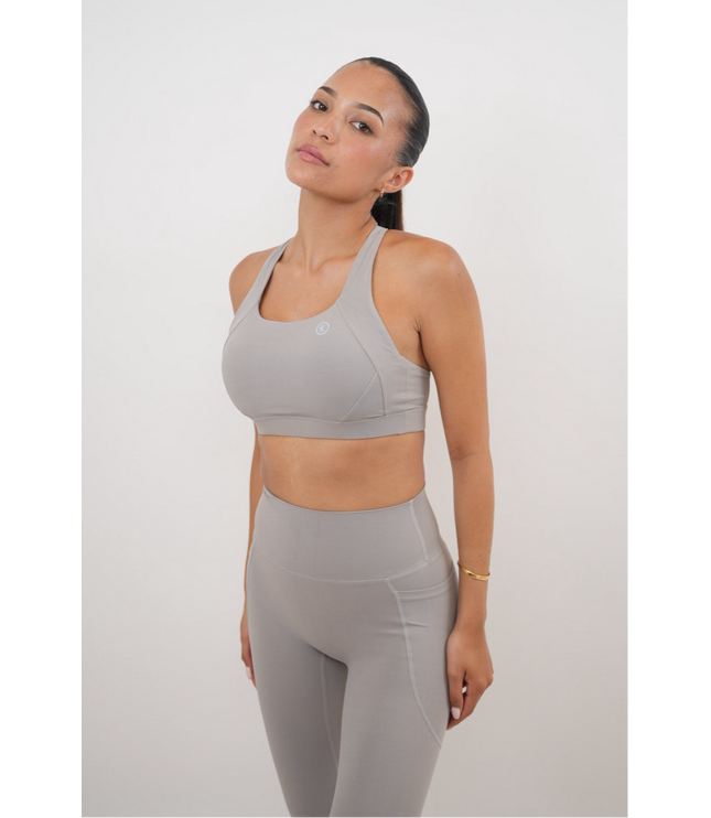 I Am Glowing Frosty Gray Quick Dry Butter Bra