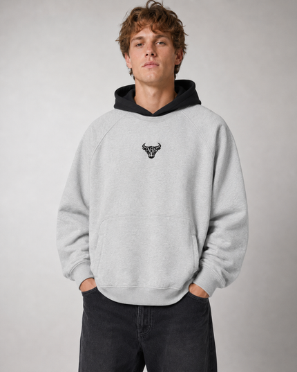 JUSTWATCH x BULL Oversized Thermal Block Hoodie