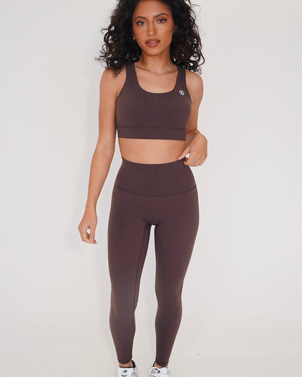 I am Beautifully Radiant Quick Dry Coffee Sports Bra