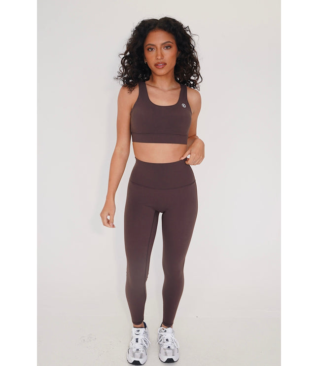I am Beautifully Radiant Quick Dry Coffee Sports Bra