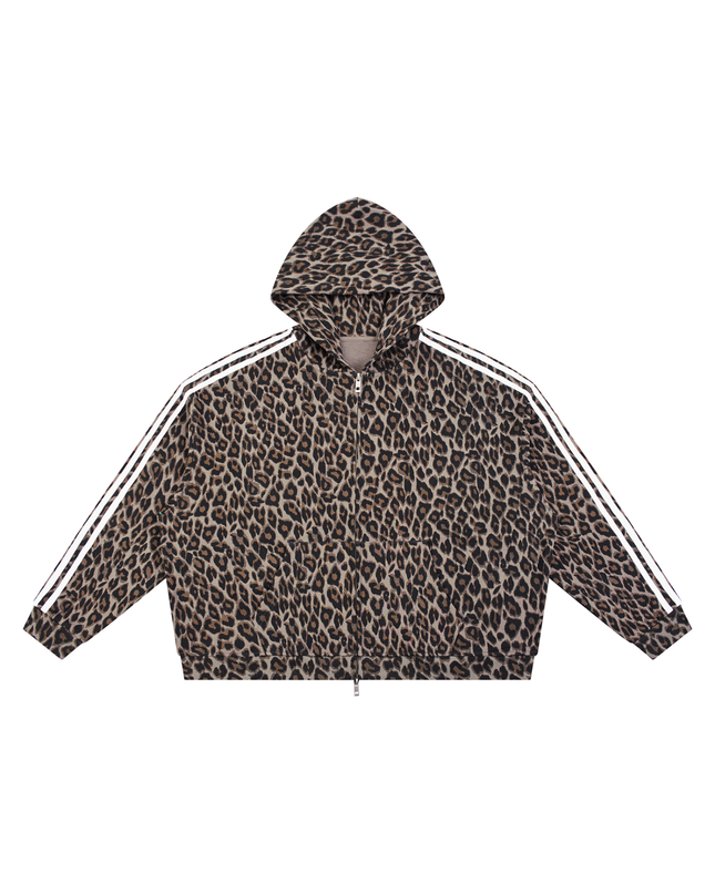 JUSTWATCH WATCHLIN LEOPARD FULL-ZIP HOODIE