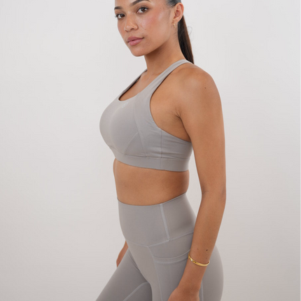 I Am Glowing Frosty Gray Quick Dry Butter Bra