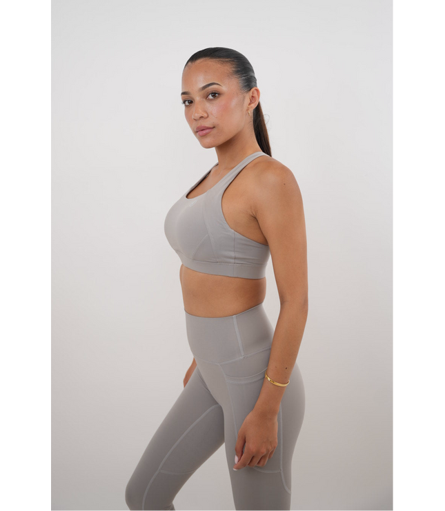 I Am Glowing Frosty Gray Quick Dry Butter Bra