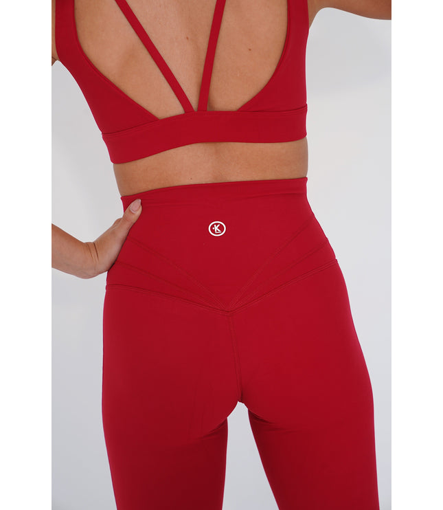 I am Beautifully Radiant Quick Dry Red Sports Bra