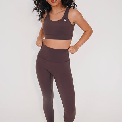 I am Beautifully Radiant Quick Dry Coffee Sports Bra