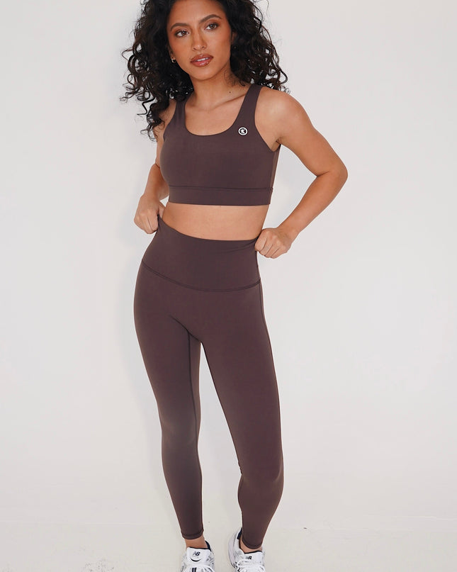 I am Beautifully Radiant Quick Dry Coffee Sports Bra