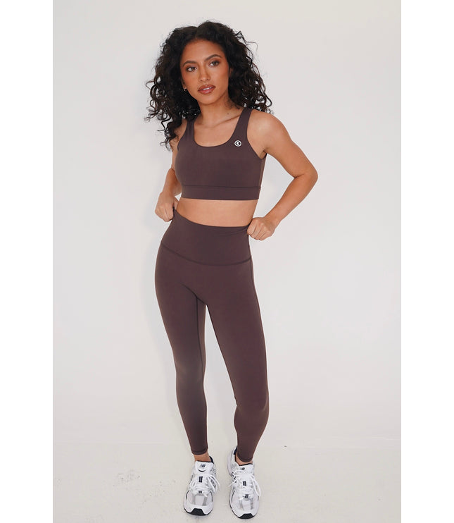 I am Beautifully Radiant Quick Dry Coffee Sports Bra