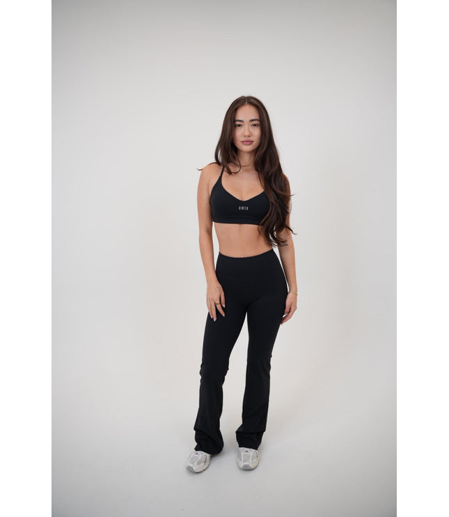 I Live in Luxury Black Sports Bra