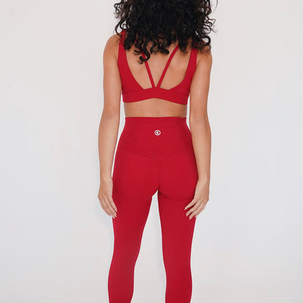 I am Beautifully Radiant Quick Dry Red Sports Bra