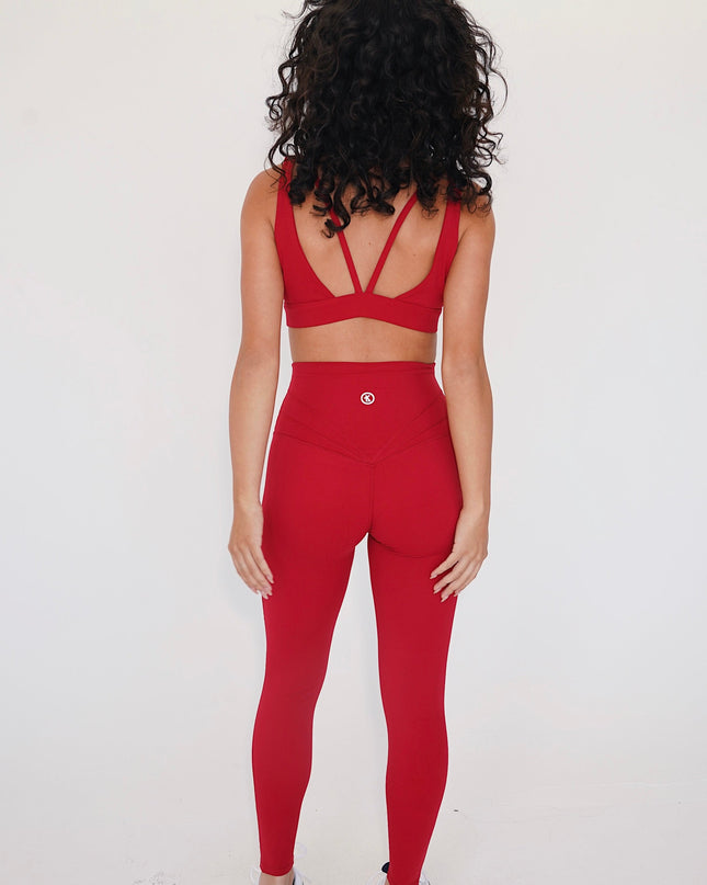 I am Beautifully Radiant Quick Dry Red Sports Bra