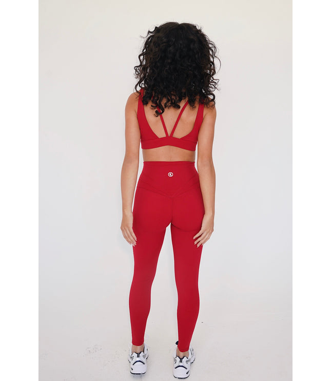 I am Beautifully Radiant Quick Dry Red Sports Bra