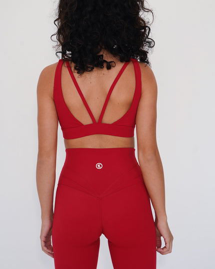 I am Beautifully Radiant Quick Dry Red Sports Bra