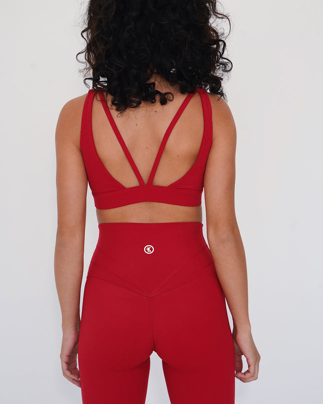I am Beautifully Radiant Quick Dry Red Sports Bra