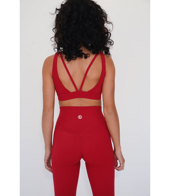 I am Beautifully Radiant Quick Dry Red Sports Bra