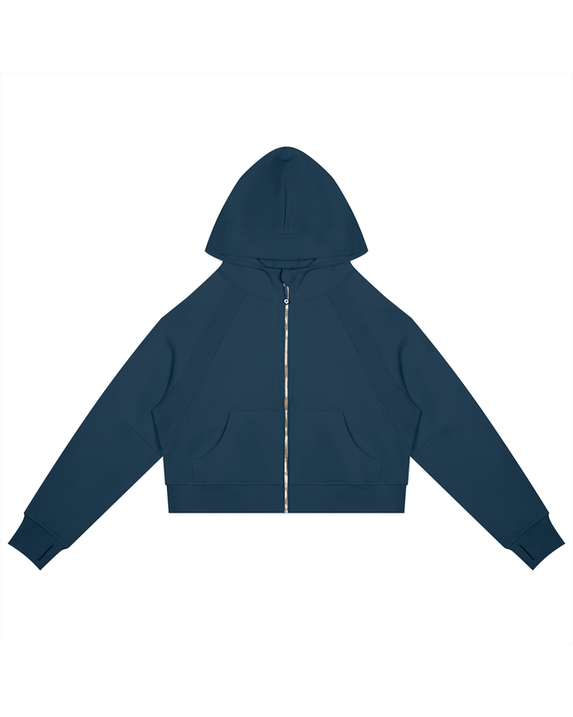 JUSTWATCH ARC Cropped Zip Hoodie
