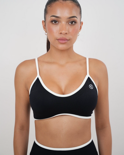 Passion is Power Black Sports Bra