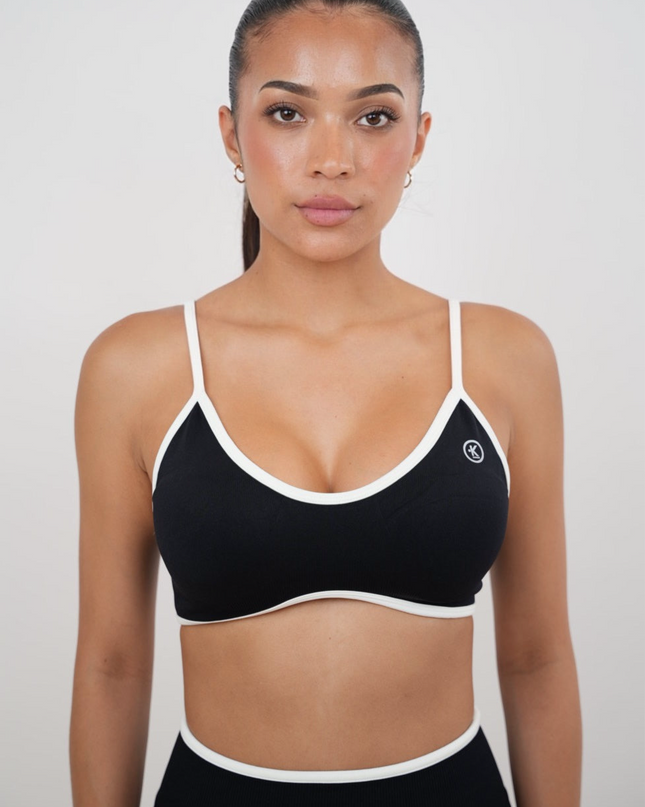 Passion is Power Black Sports Bra