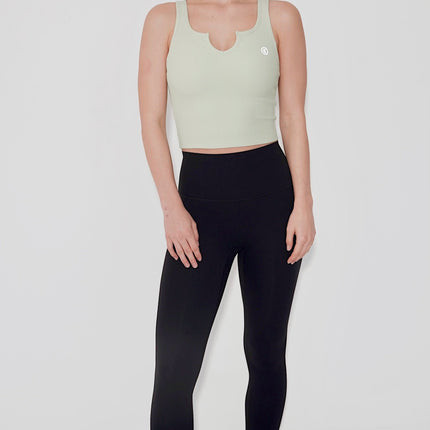 I Am Self Love Ribbed Quick-Dry Butter Mint Green Tank