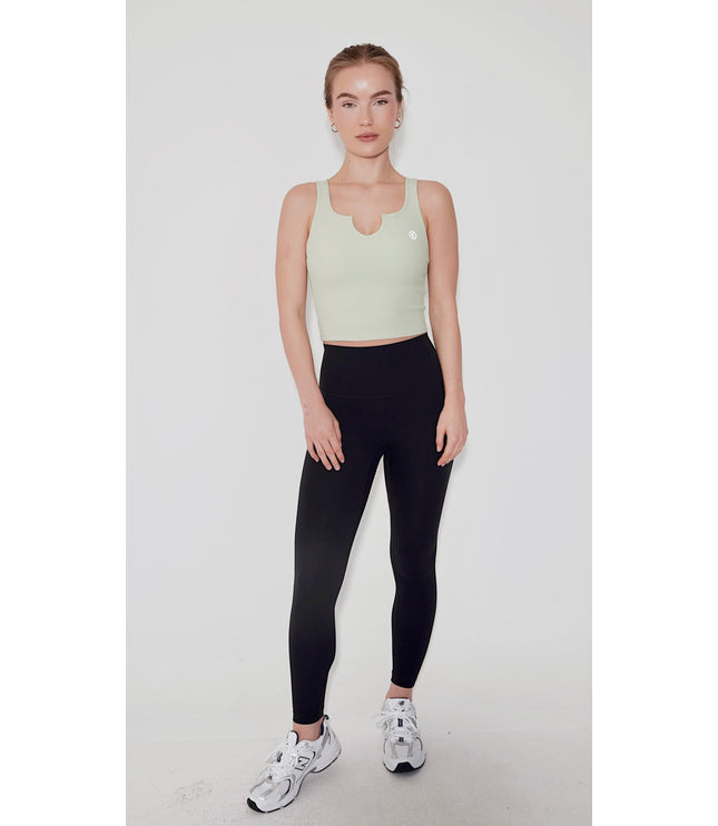 I Am Self Love Ribbed Quick-Dry Butter Mint Green Tank