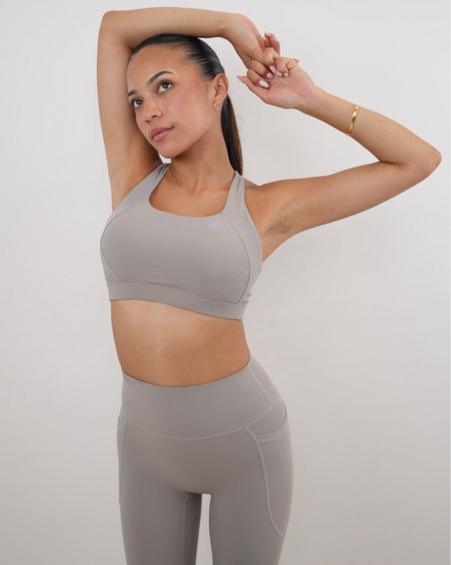 I Am Glowing Frosty Gray Quick Dry Butter Bra