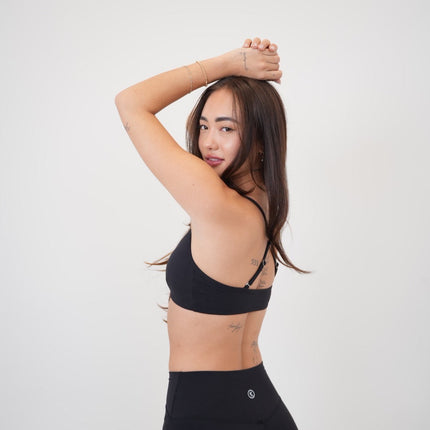 My Time Is Divine Black Cross-Back Butter Soft Bra