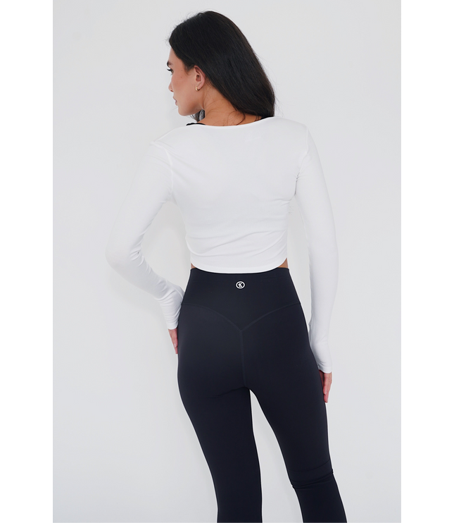 I Release Doubt Buttery Soft White Long Sleeve Crop Top