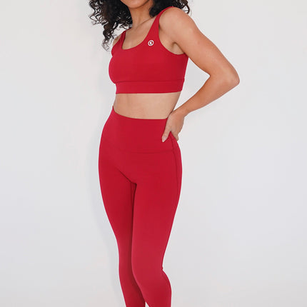 I am Beautifully Radiant Quick Dry Red Yoga Legging