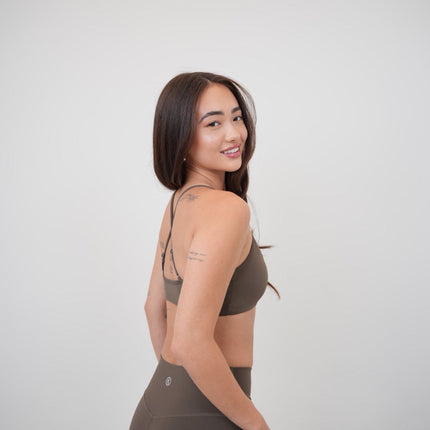 My Time Is Divine Brown Cross-Back Butter Soft Bra
