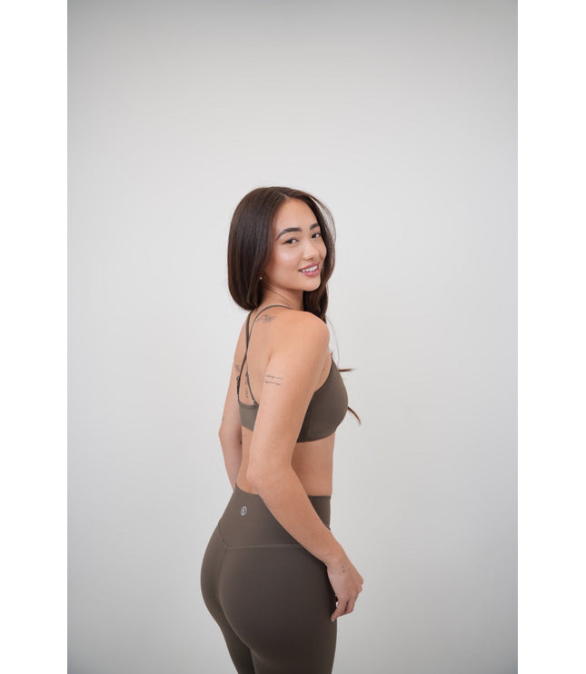 My Time Is Divine Brown Cross-Back Butter Soft Bra
