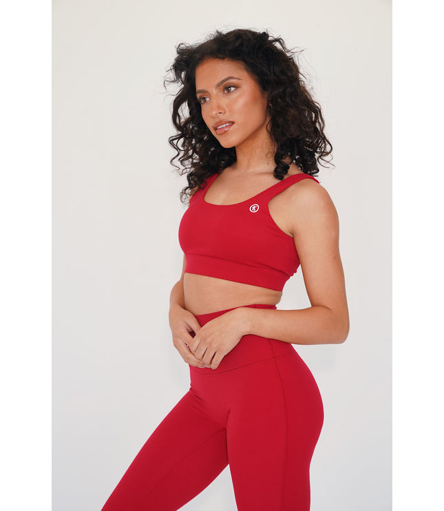 I am Beautifully Radiant Quick Dry Red Sports Bra