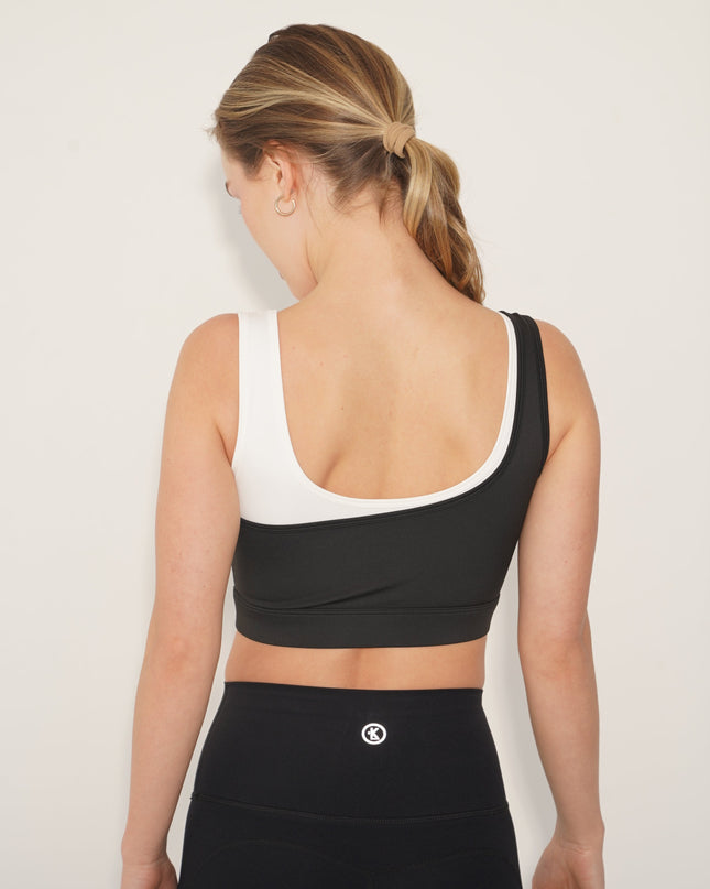 I Am Evolving Colorblock Quick Dry Butter Black Bra
