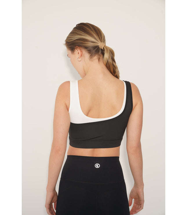 I Am Evolving Colorblock Quick Dry Butter Black Bra