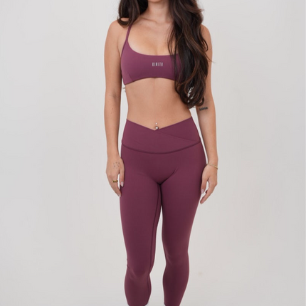 My Time Is Divine Plum Sculpt V-Waist Legging
